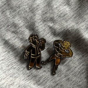 Two fallout lootcrate pins no backing as is condition